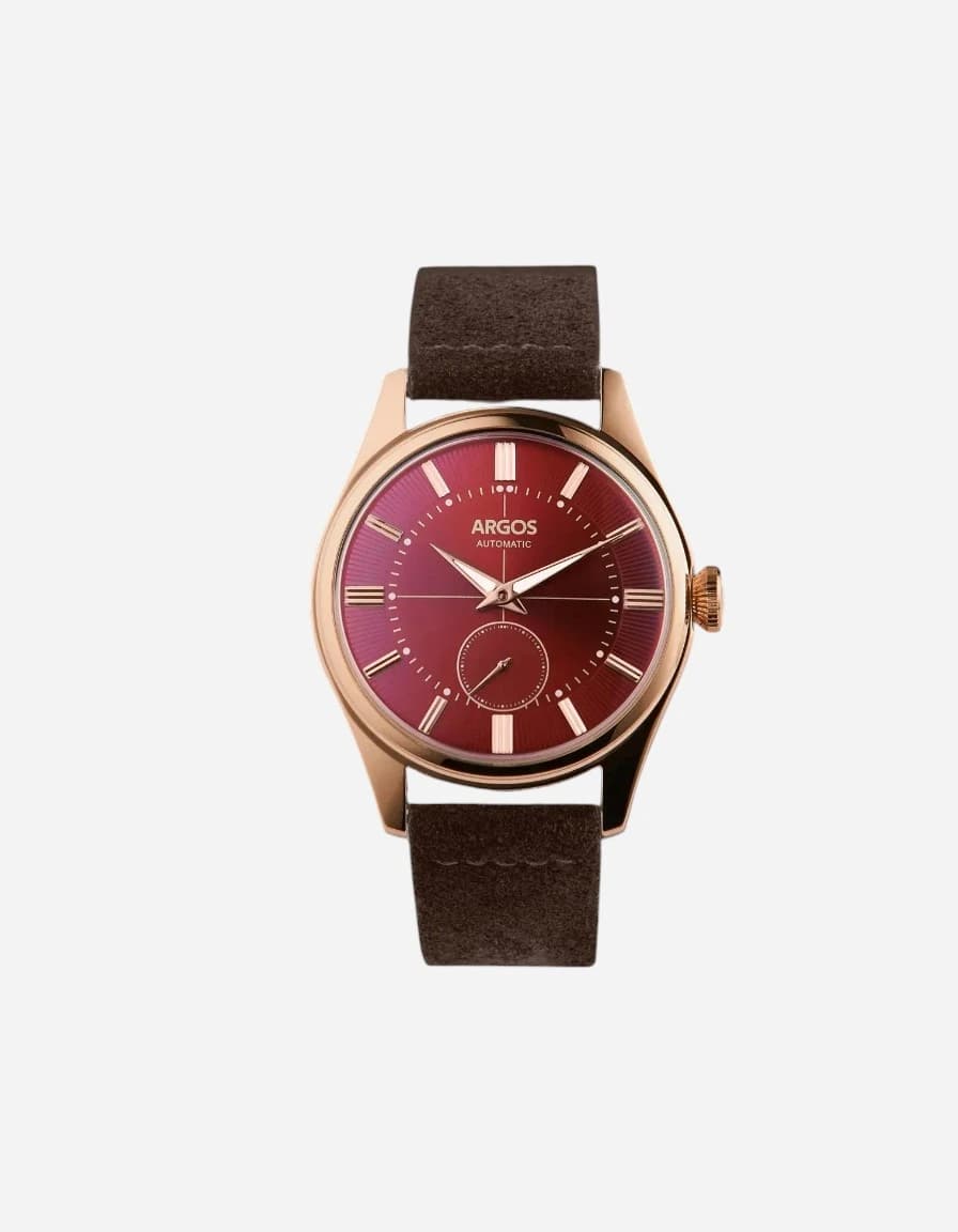 Argos Apollo III - Wine Red Rose Gold Leather