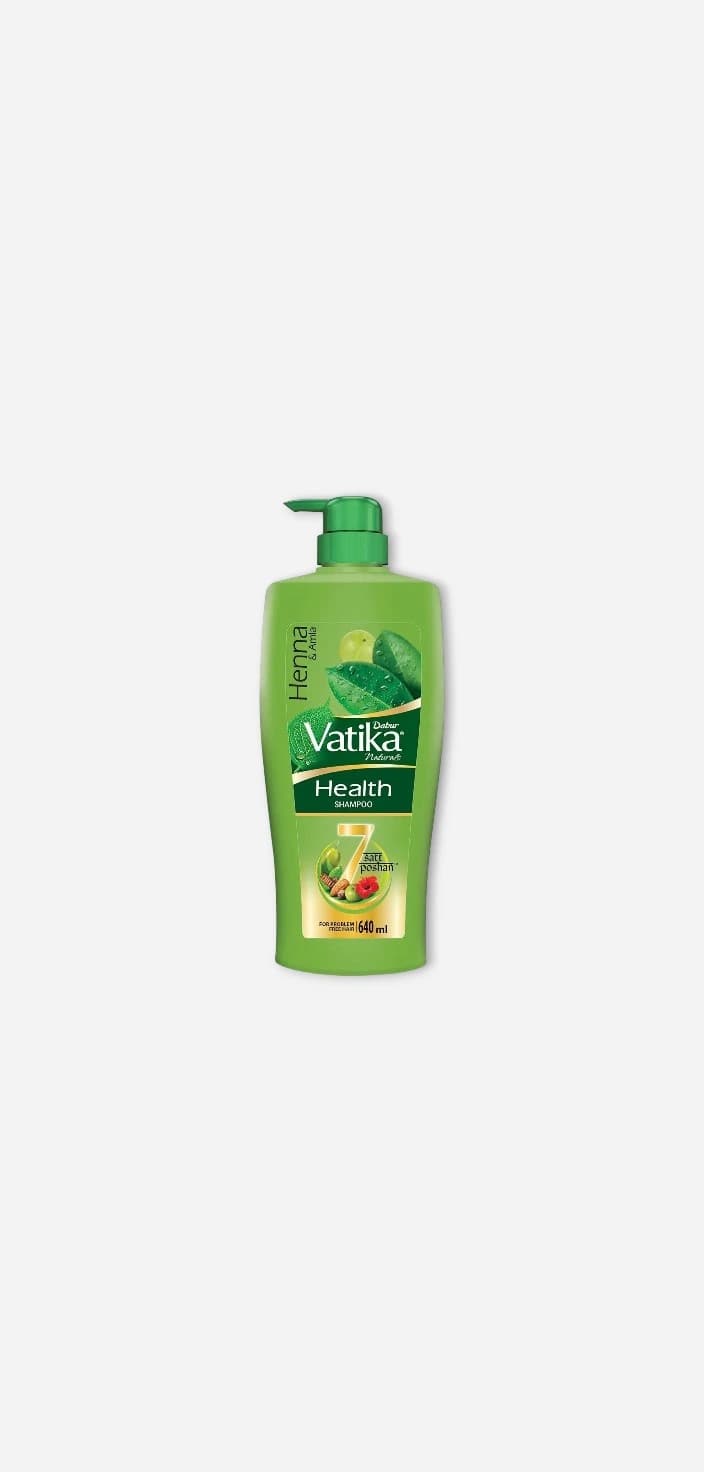 DABUR VATIKA DABUR VATIKA Health Shampoo, With 7 Natural Ingredients, Controls Frizz (640 ml)