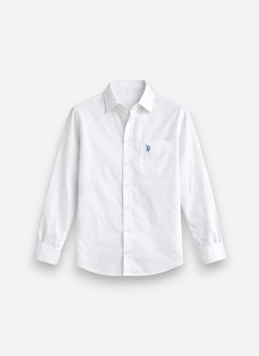 U.S. Polo Assn. U S Polo Assn Men White Cotton Classic Everyday Shirt