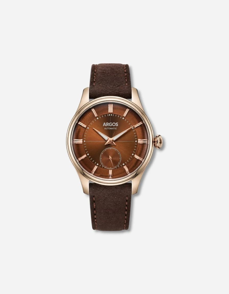 Argos Apollo III - Chocolate Brown Rose Gold Leather