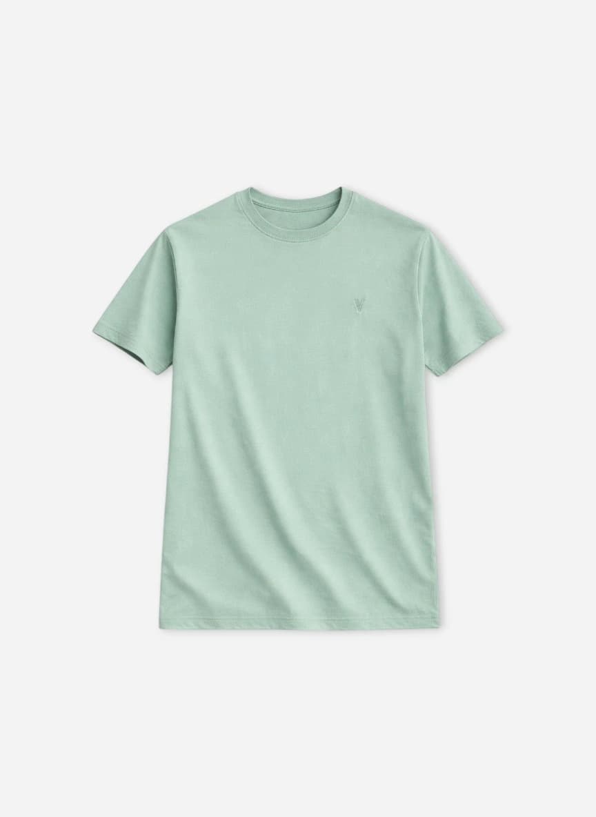 Van Heusen Van Heusen Men Cotton Crew Neck Solid T-Shirt Regular Fit Short Sleeves Soft Breathable