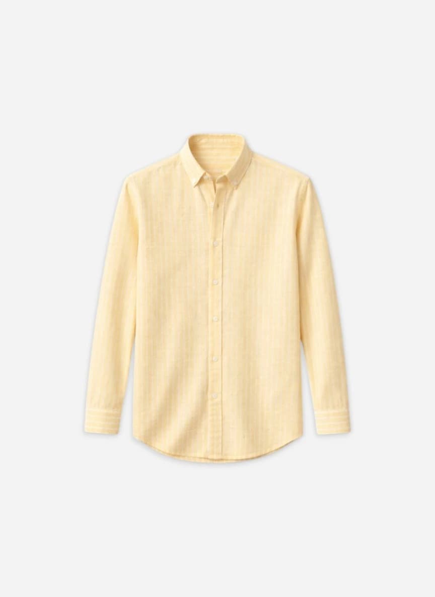 Banana Club Men Classic Slim Fit Semi Sheer Striped Casual Shirt