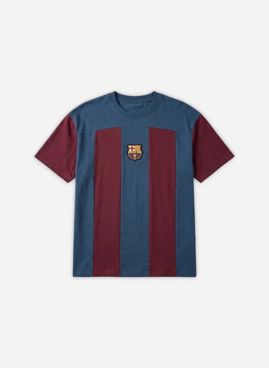 The Souled Store Men Printed Round Neck Pure Cotton Blue, Maroon T-Shirt