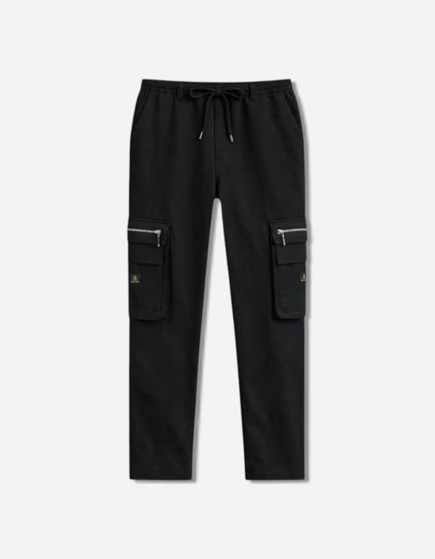 Maniac Men Relaxed-Fit Oversized Cotton Cargo Track Pants