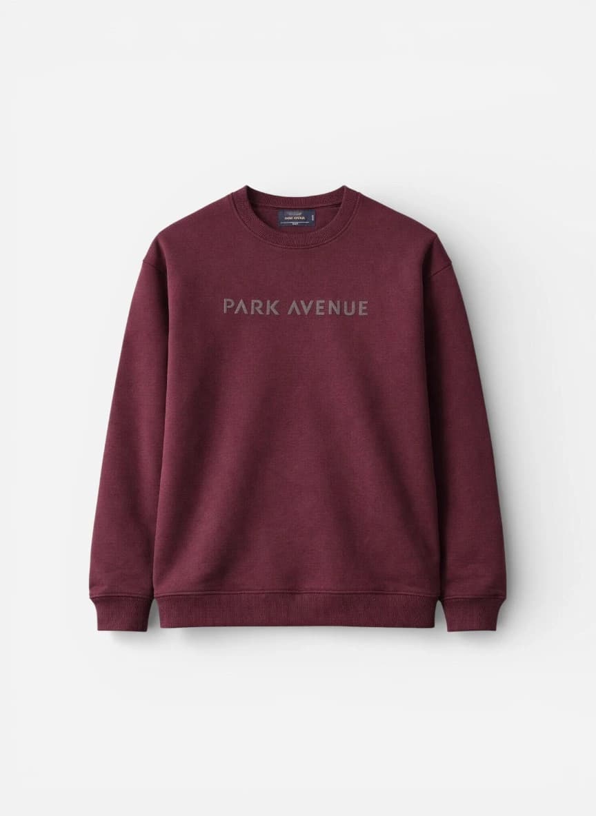 Park Avenue Brand Logo Printed Pullover Sweatshirt