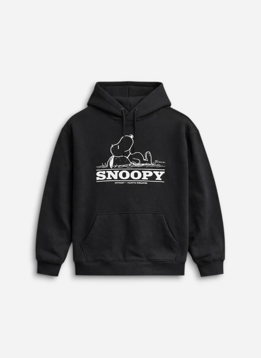 H&M Men Graphic Printed Long Sleeves Regular Fit Hoodie Pullover Sweatshirts