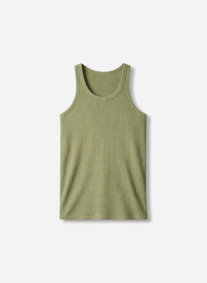 Damensch Statement Waffle Premium Waffle Texture Colours by High IQ Dyes Tank Tops